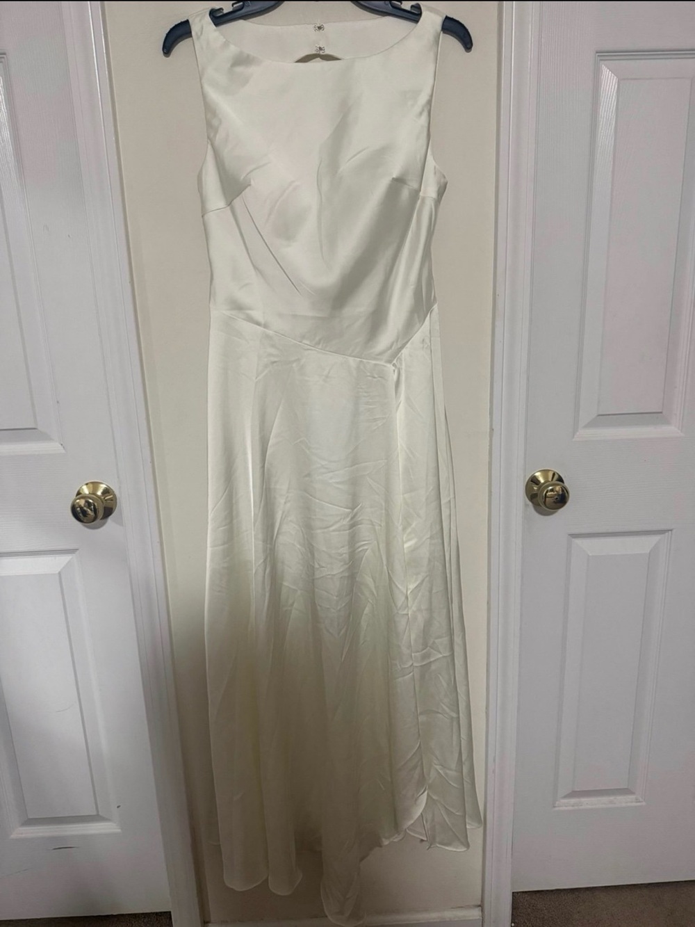 AW BRIDAL Size 8 cream Maura satin dress formal party maxi dress NOWT
